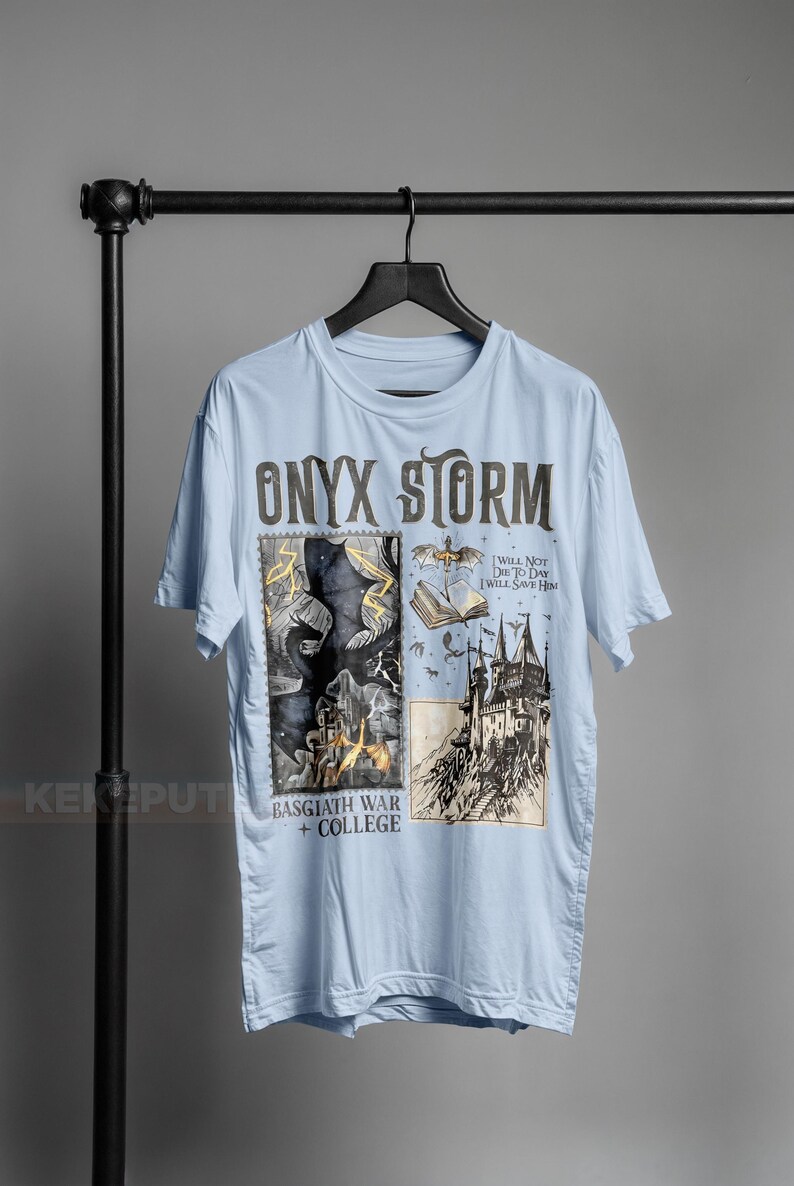 Fourth Wing Series T-Shirt , Onyx Storm, Dragon Rider, Bookish Tee Gift For Book Lover, Violet Sorrengail, Fantasy book ID image 3