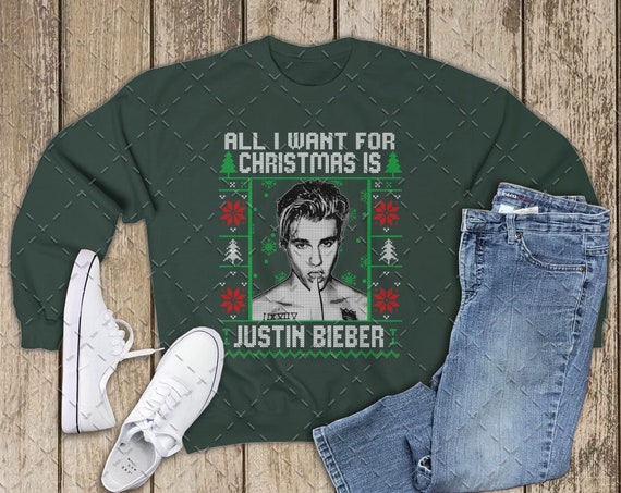 justin bieber christmas sweater