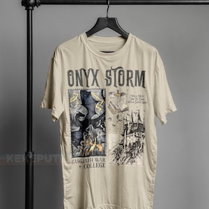 Fourth Wing Series T-Shirt , Onyx Storm, Dragon Rider, Bookish Tee Gift For Book Lover, Violet Sorrengail, Fantasy book ID Sand