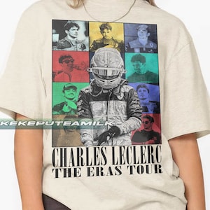 Charles Leclerc Formula 1 Racing Driver, Eras Tour Graphic Tee, Ferrari F1 Team Merchandise, Motorsport Fan Gift For Women and Man T-Shirt