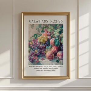 Arte bíblico sobre el Fruto del Espíritu: Lámina de uvas en acuarela (Descarga digital)