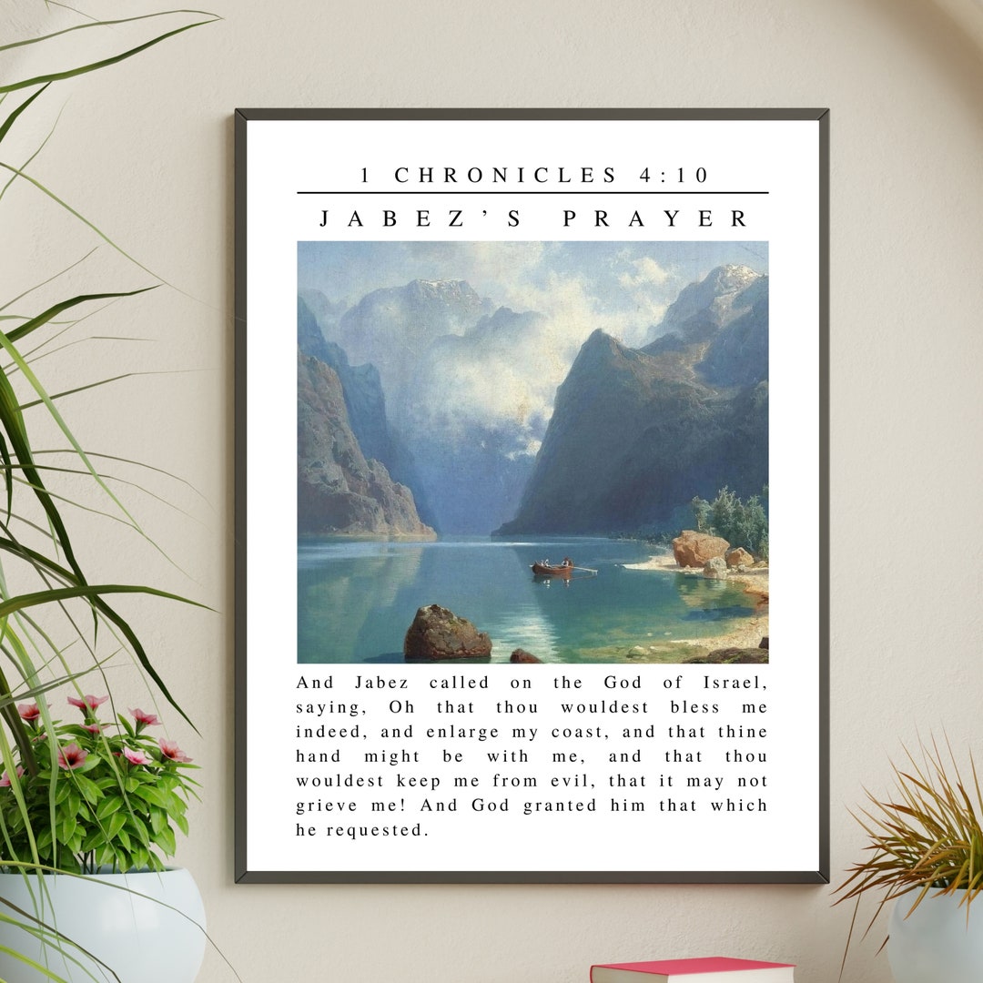 Prayer of jabez scripture wall art 1 chronicles 4 10 christian home