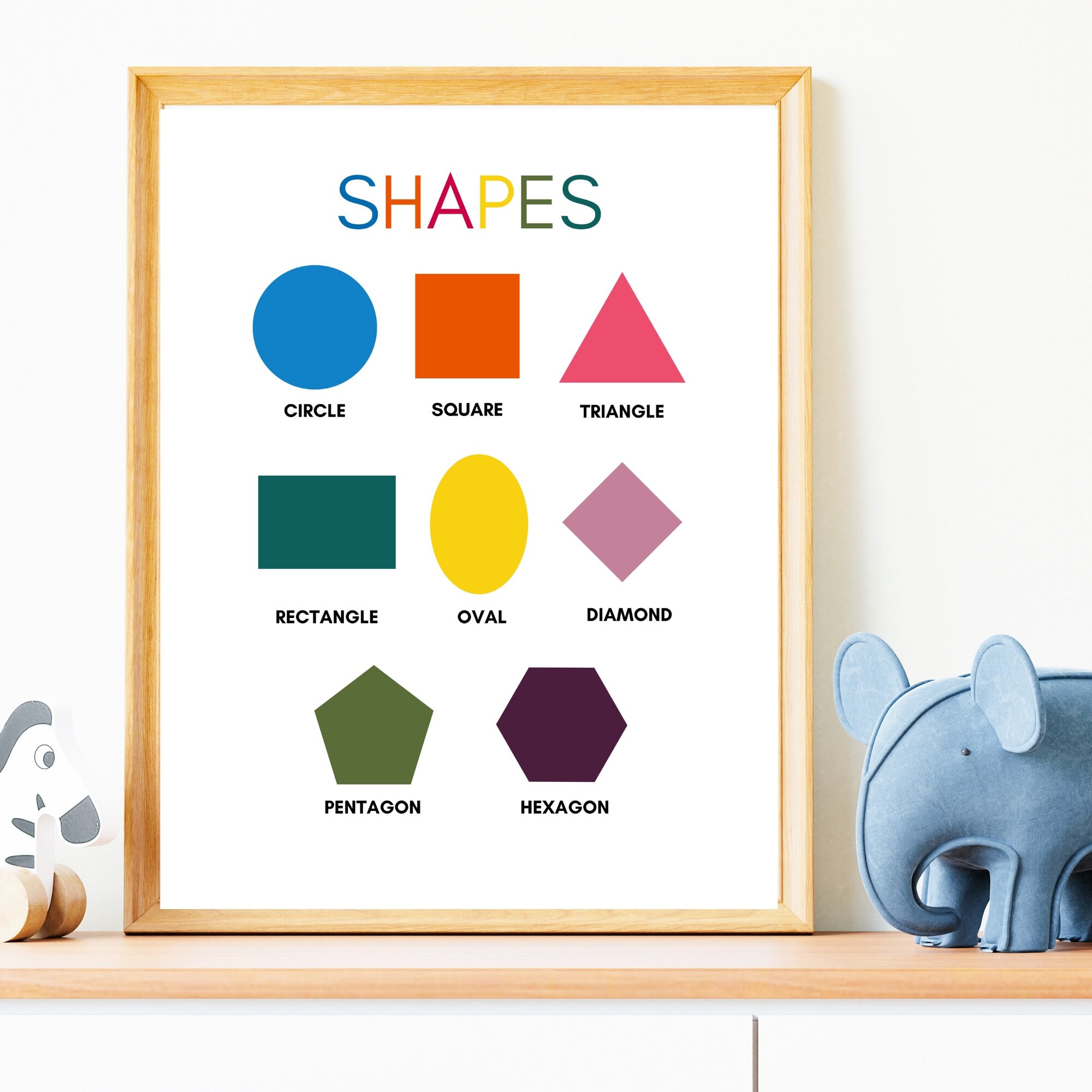 Set of 6 Educational Posters for Playroom or Home School Etsy