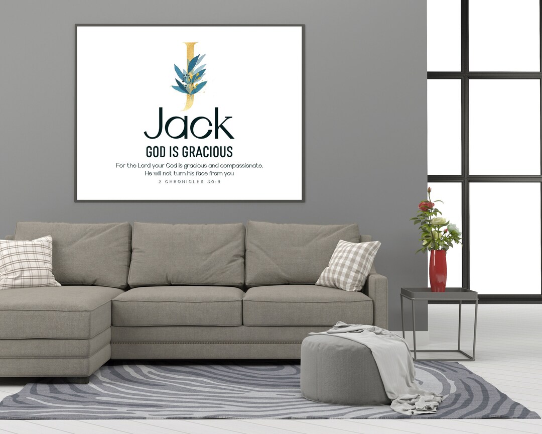 Custom Jack Name Meaning Wall Art Printable, Boys Room Printable Digital Name Art, Baptism Gift