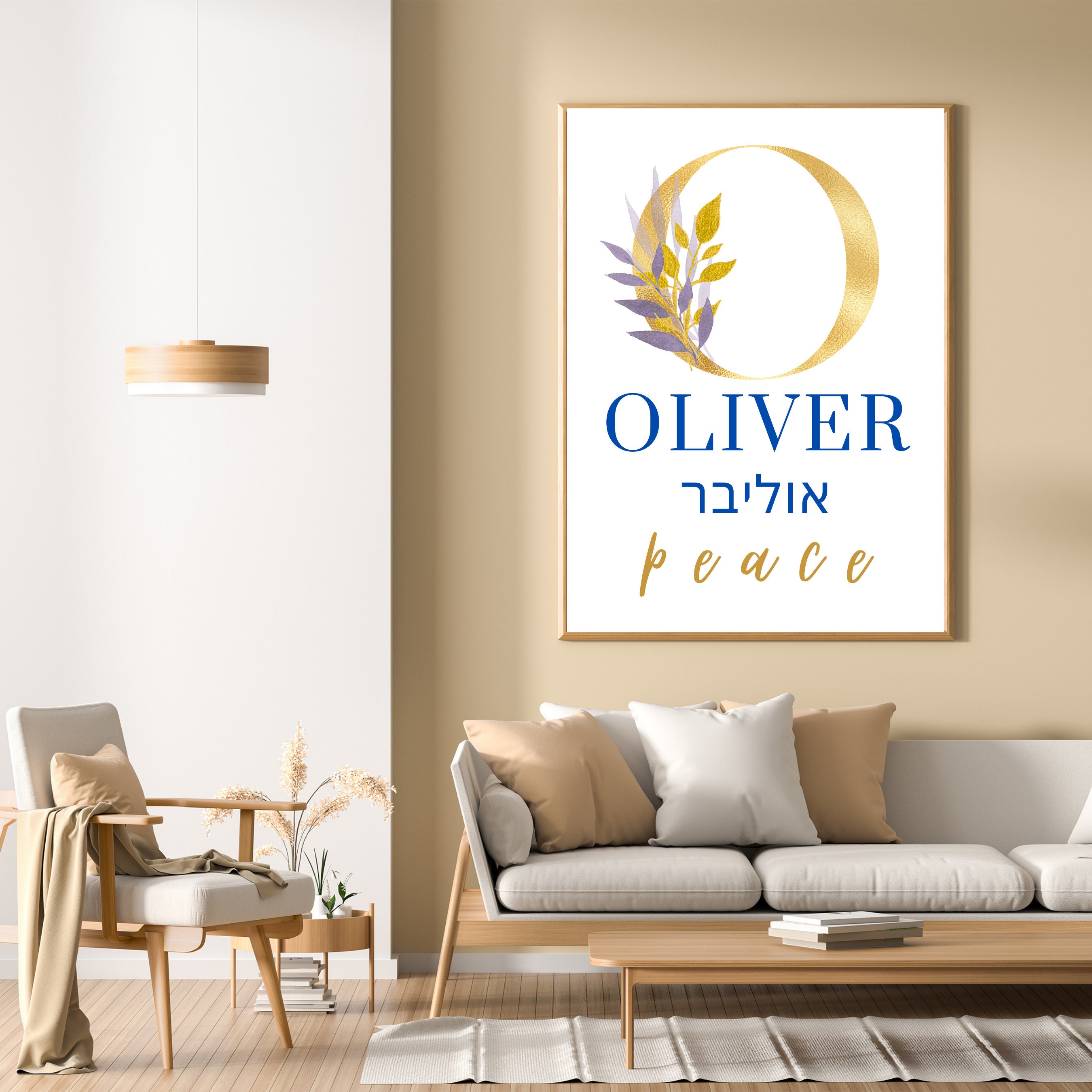 Baby Name Meaning Print Oliver Name Meaning Nursery Room Etsy
