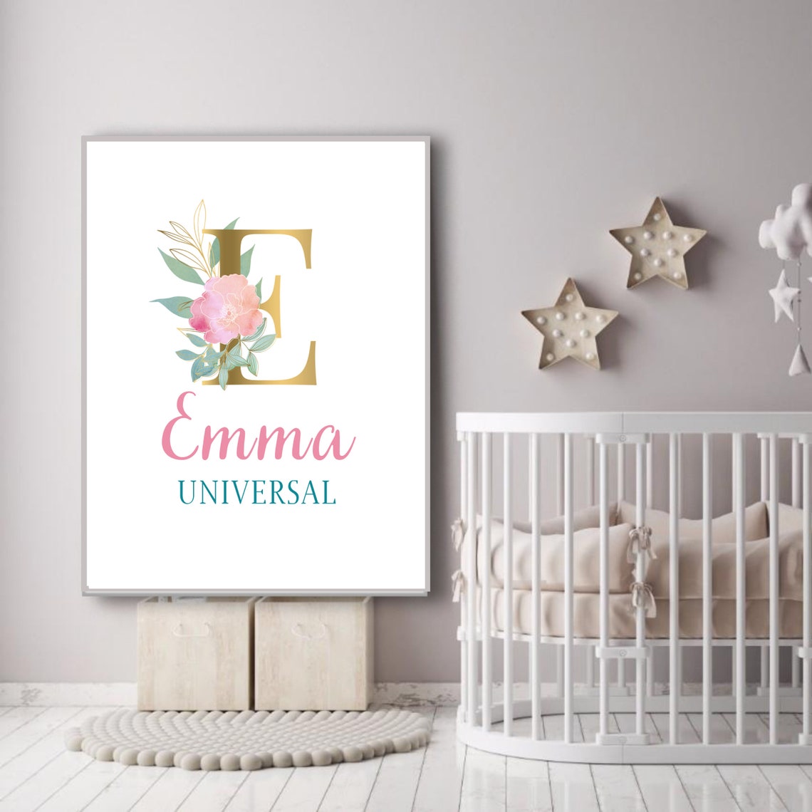 Emma Name Meaning Print Baby Name Print Baby Room Wall Art Etsy UK