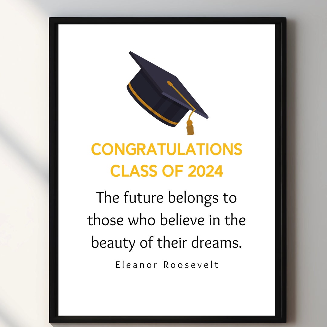 Graduation Printable Graduation Gift Ideas Inspirational Quote for New Grads Minimalist Wall Art ...