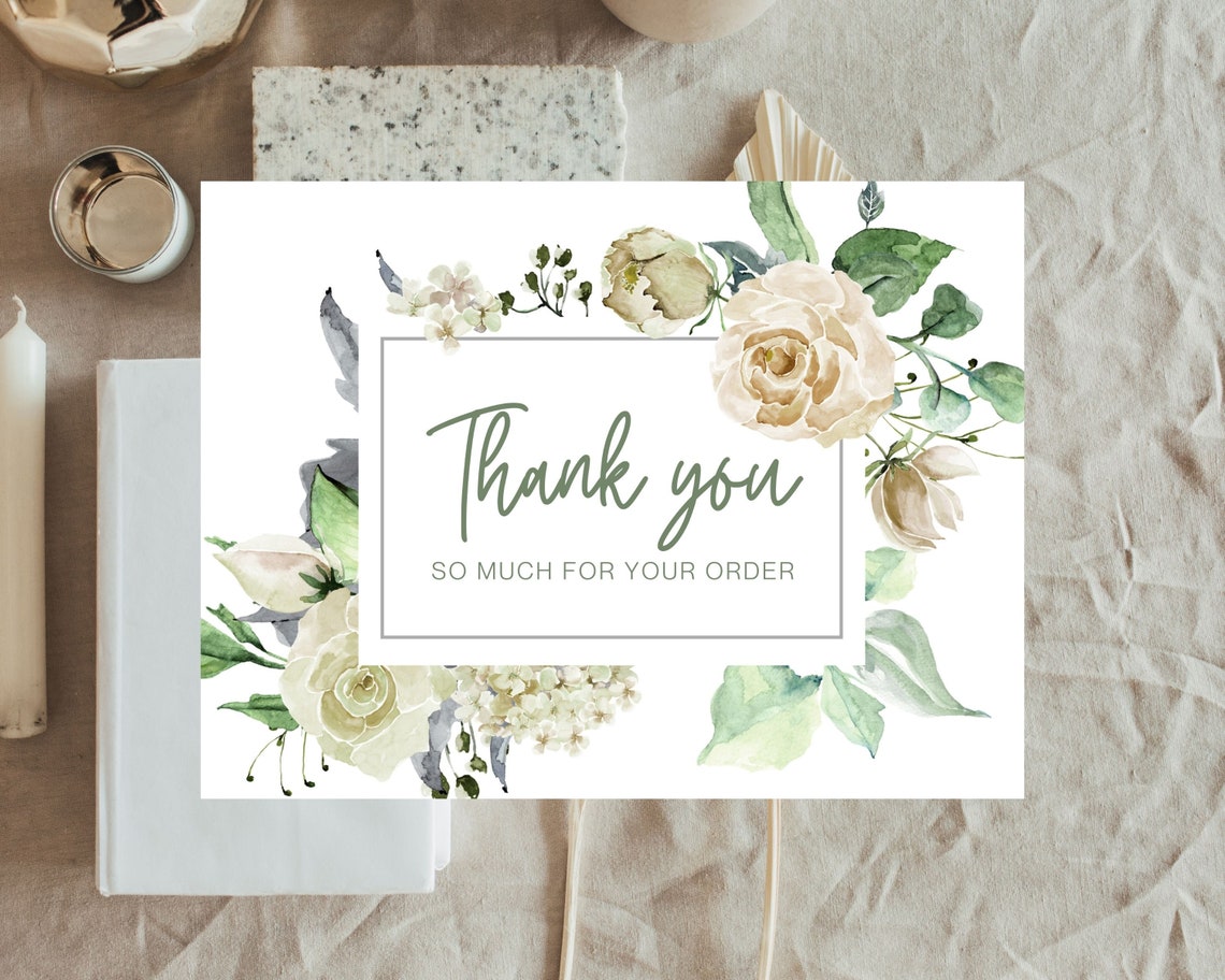 Etsy Shop Thank You Cards Online Shop Order Insert Notes Etsy