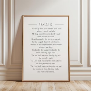 Psalm 121 Scripture Art: Minimalist Bible Verse Print (Digital Download)