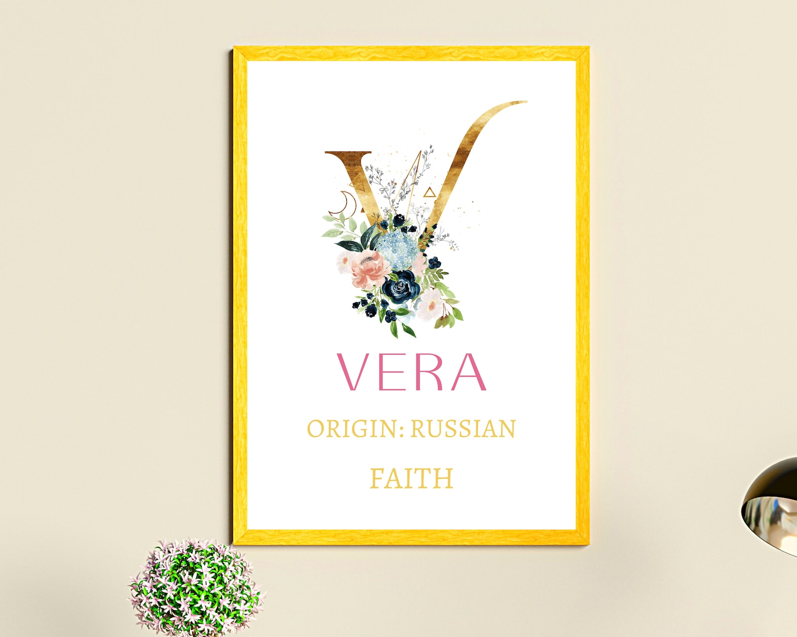 Vera Name Meaning Wall Art Printable Baby Shower Gift Baby Etsy