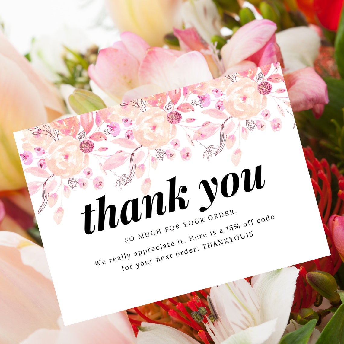 Etsy Shop Thank You Cards Online Shop Order Inserts Online Etsy