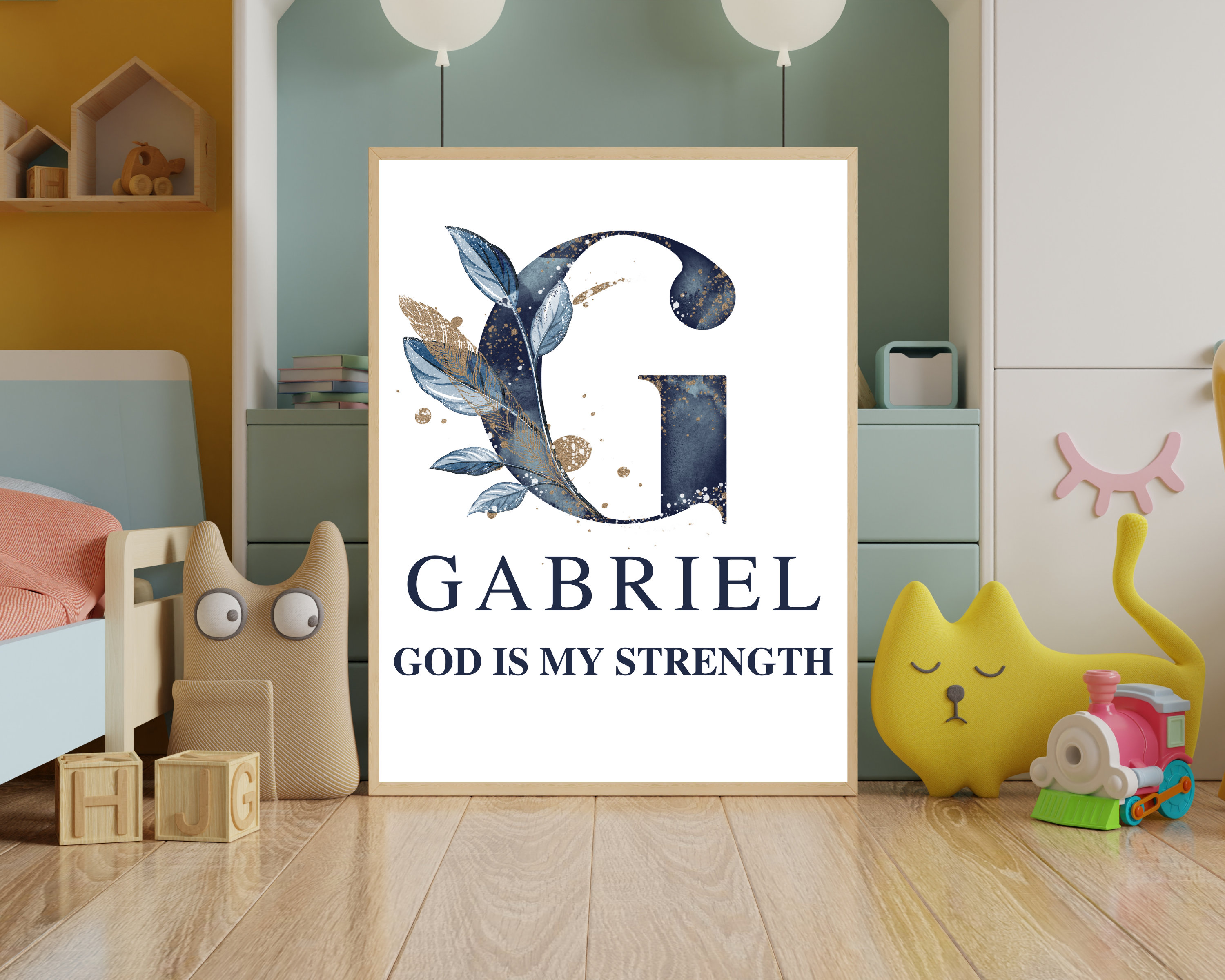 CUSTOMIZABLE Gabriel Boys Name Meaning Wall Art Printable Etsy UK