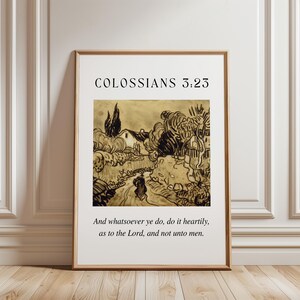 Colossians 3:23 Vintage Christian Wall Art (Digital Download)