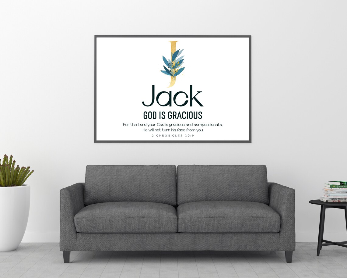 Jack Name Meaning Wall Art Printable Boys Room Printable Etsy UK