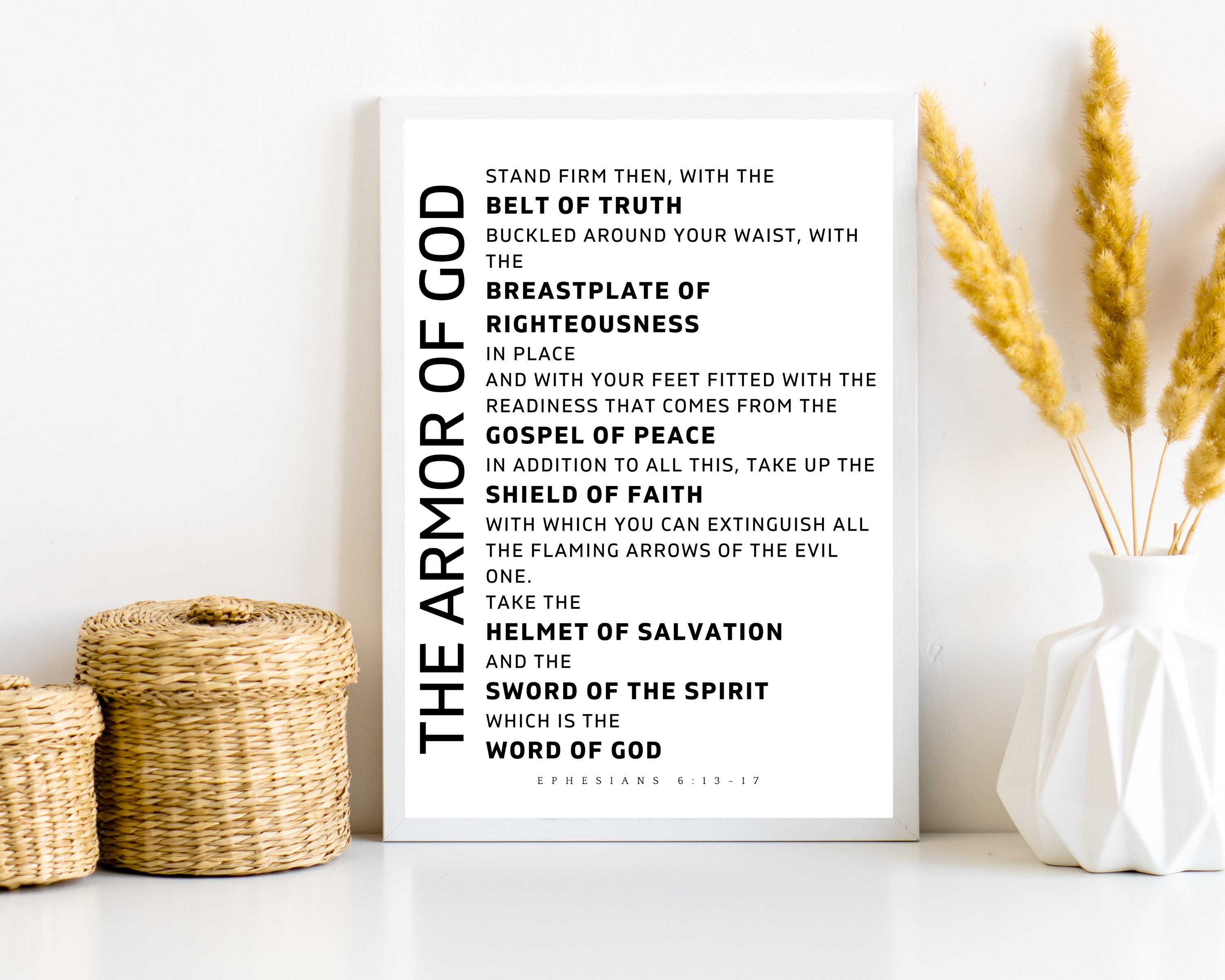 Armor of God Wall Art Printable Large Scripture Wall Art for Etsy