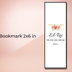 El Roi Name of God Printable Bookmark Bible Verse Bookmark image 3