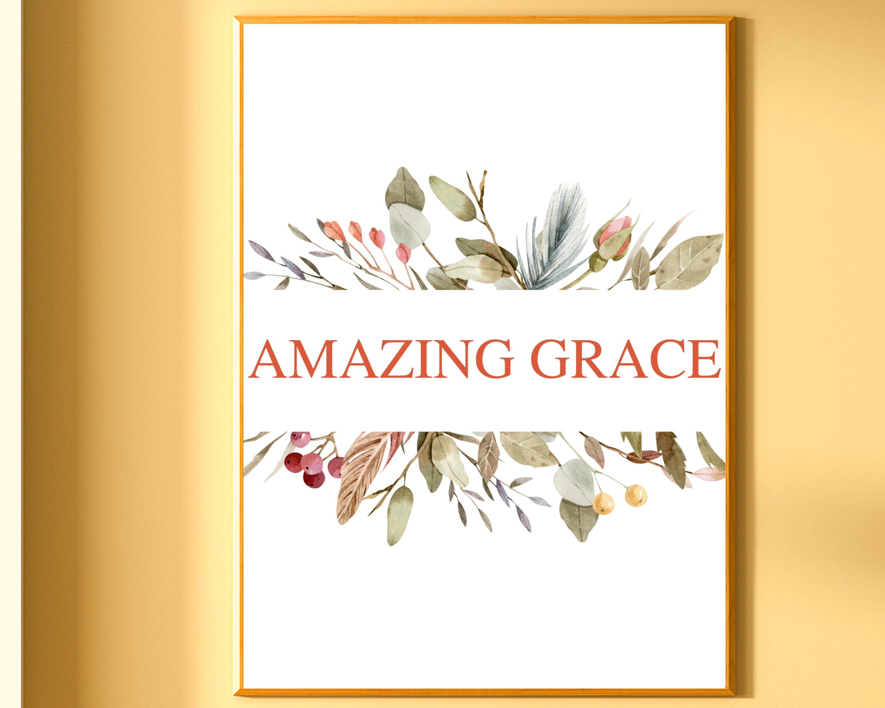 Amazing Grace Printable Artwork Amazing Grace Print Large - Etsy
