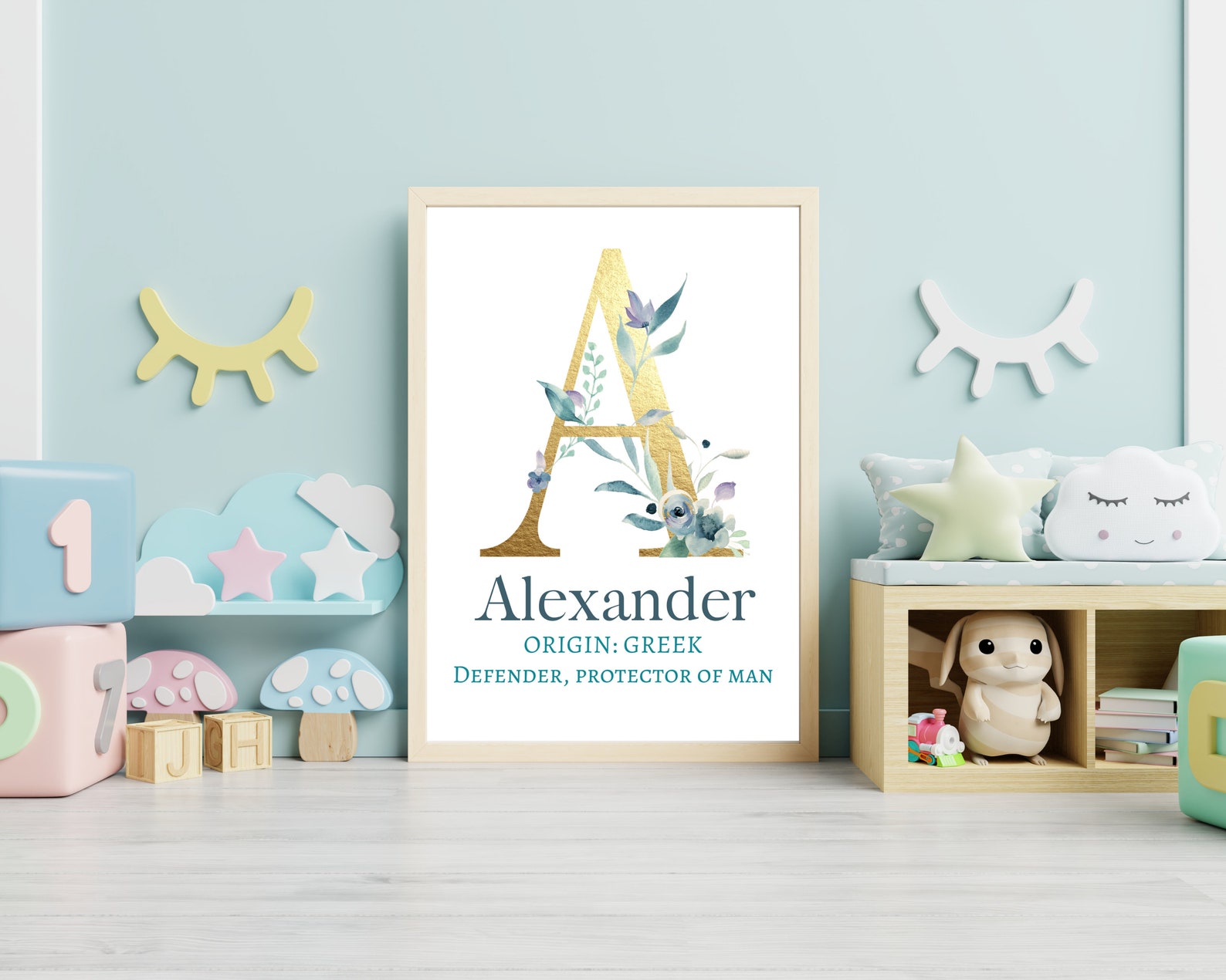 Alexander Name Meaning Wall Art Printable Baby Name Print Etsy