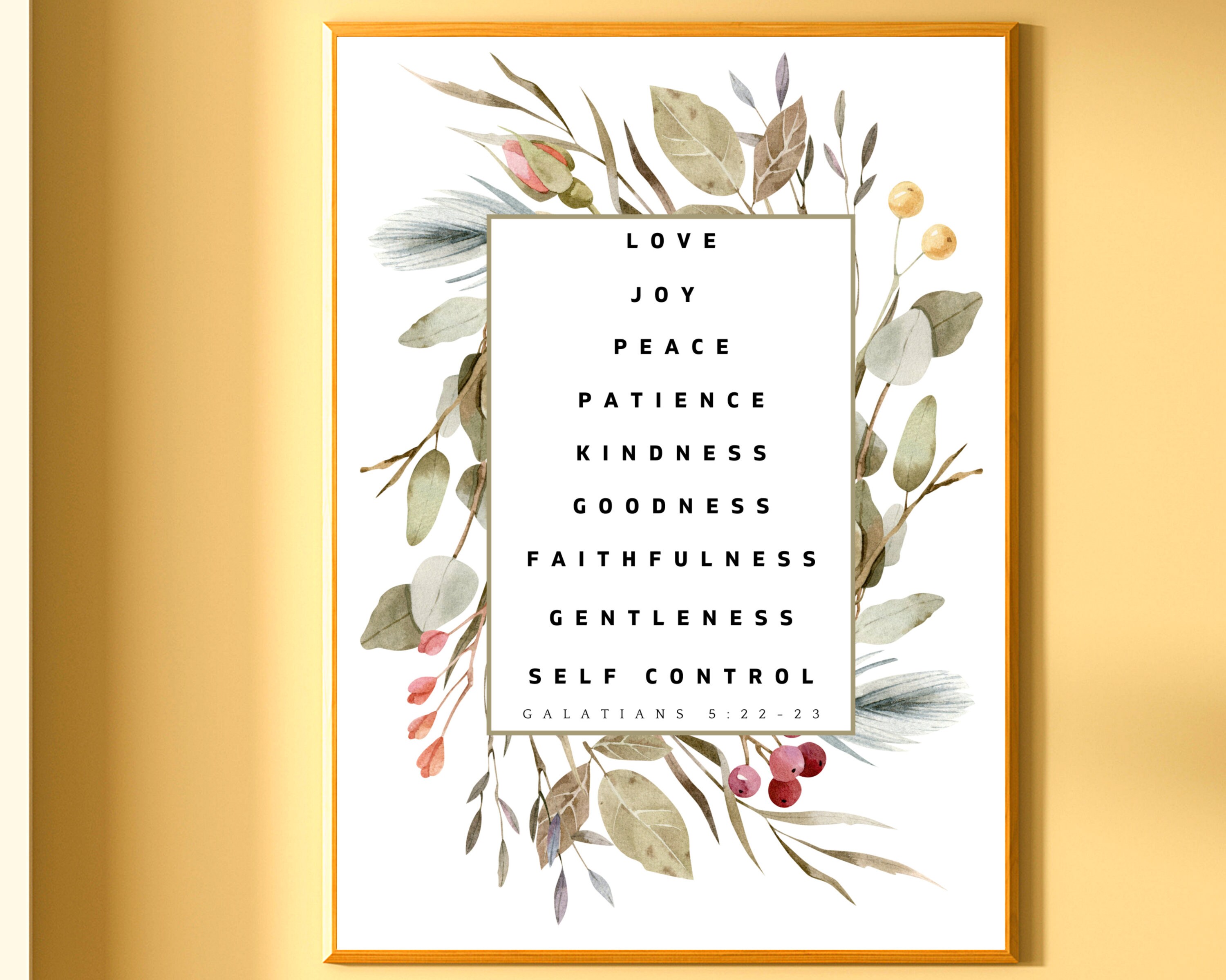 Fruit of the Spirit Printable Wall Art Galatians 5:22-23 - Etsy