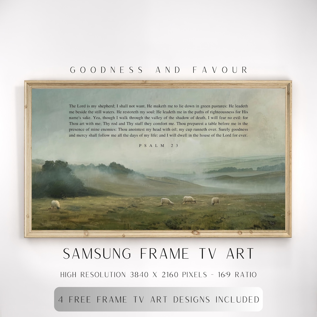 Psalm 23 Bible Verse Samsung Frame TV Art (digital Download) - Etsy