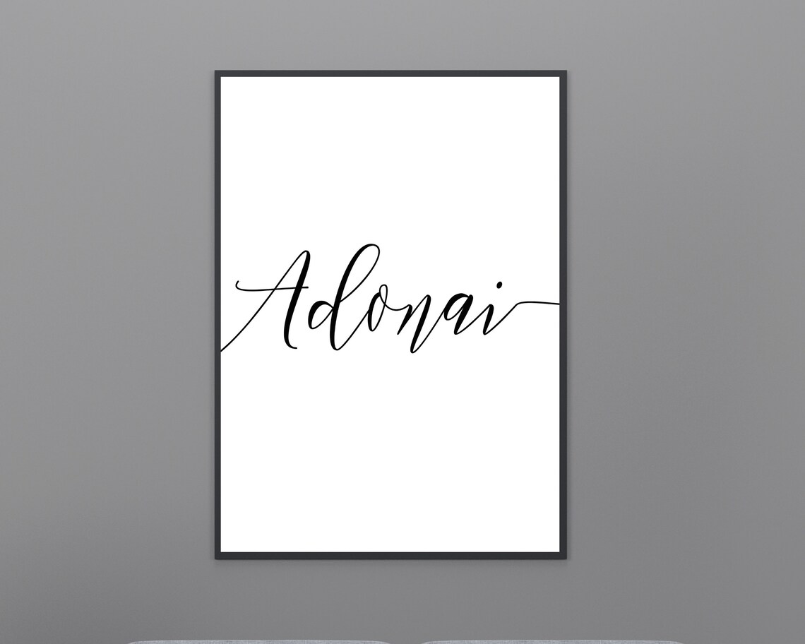 Adonai Wall Art Name of God Hebrew Names of God Adonai  Etsy Australia