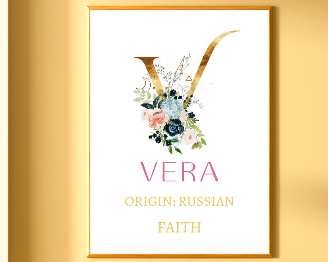 Custom Name Meaning Wall Art Printable, Personalized Name Decor, Baby
