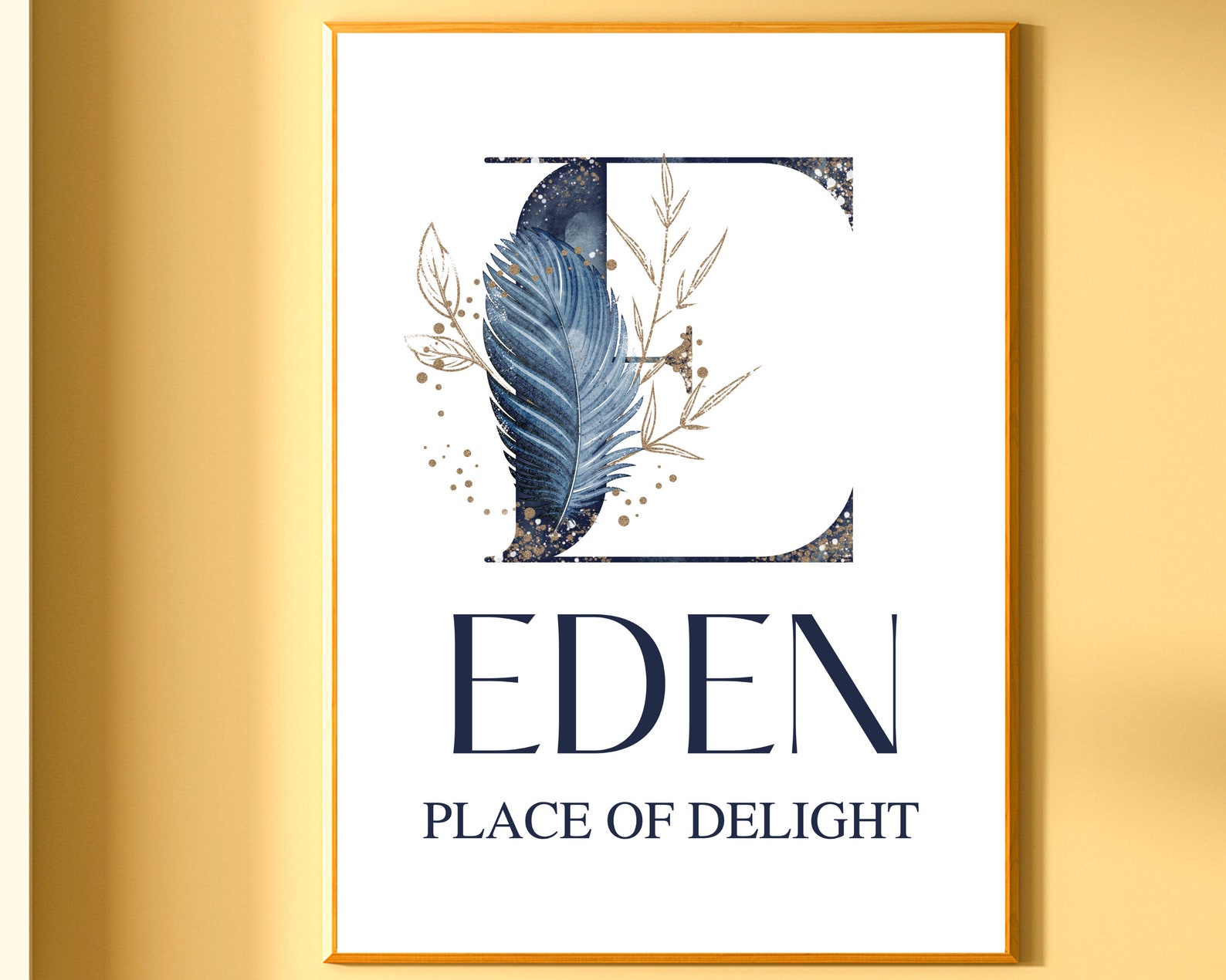 CUSTOMIZABLE Eden Baby Name Meaning Wall Art Printable Girls Etsy