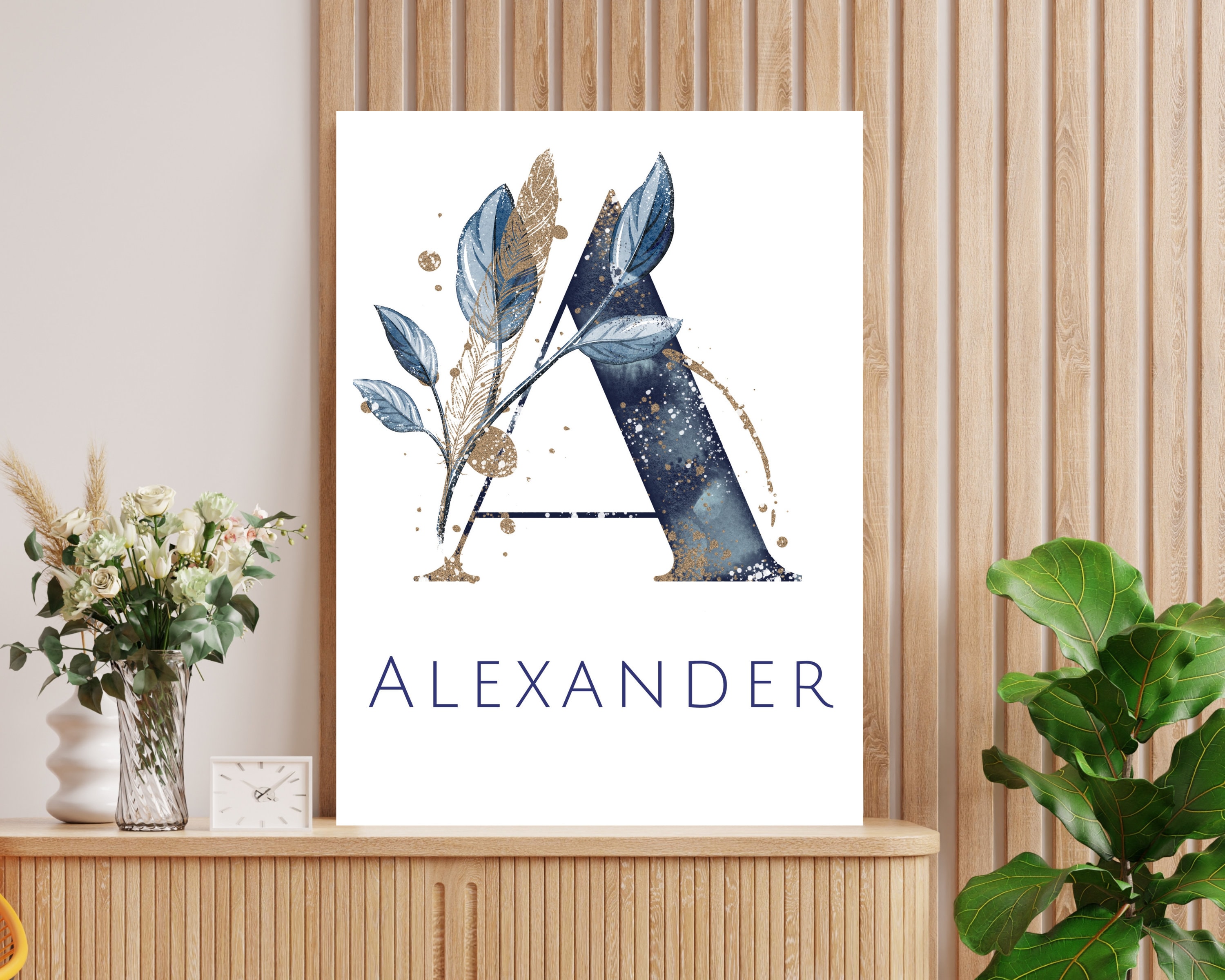 Nursery Wall Decor Baby Name Wall Art Custom Baby Name Wall Etsy