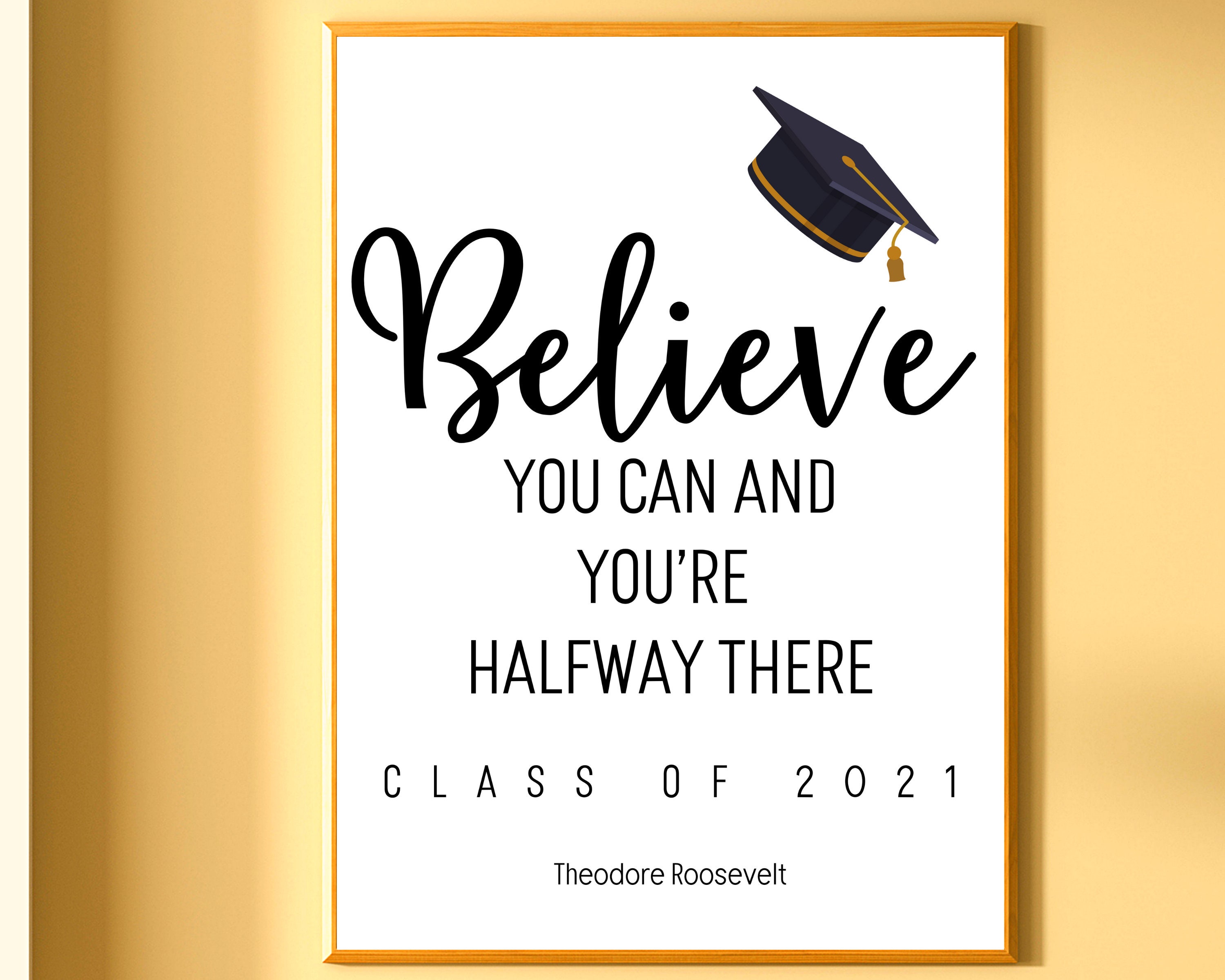 Art & Collectibles Inspirational Instant Download Class of 2021