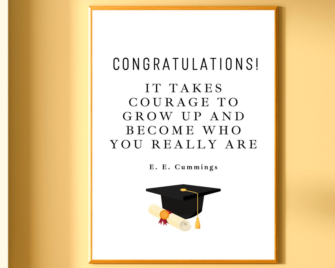 Graduation Gifts Motivational Quote for New Graduate Inspirational
