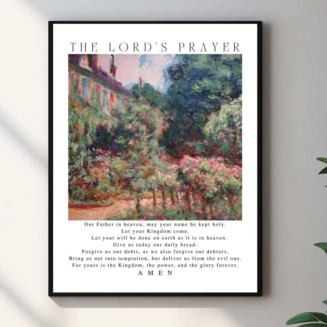 The Lord's Prayer Vintage Printable Wall Art Vintage Bible Verse Wall ...