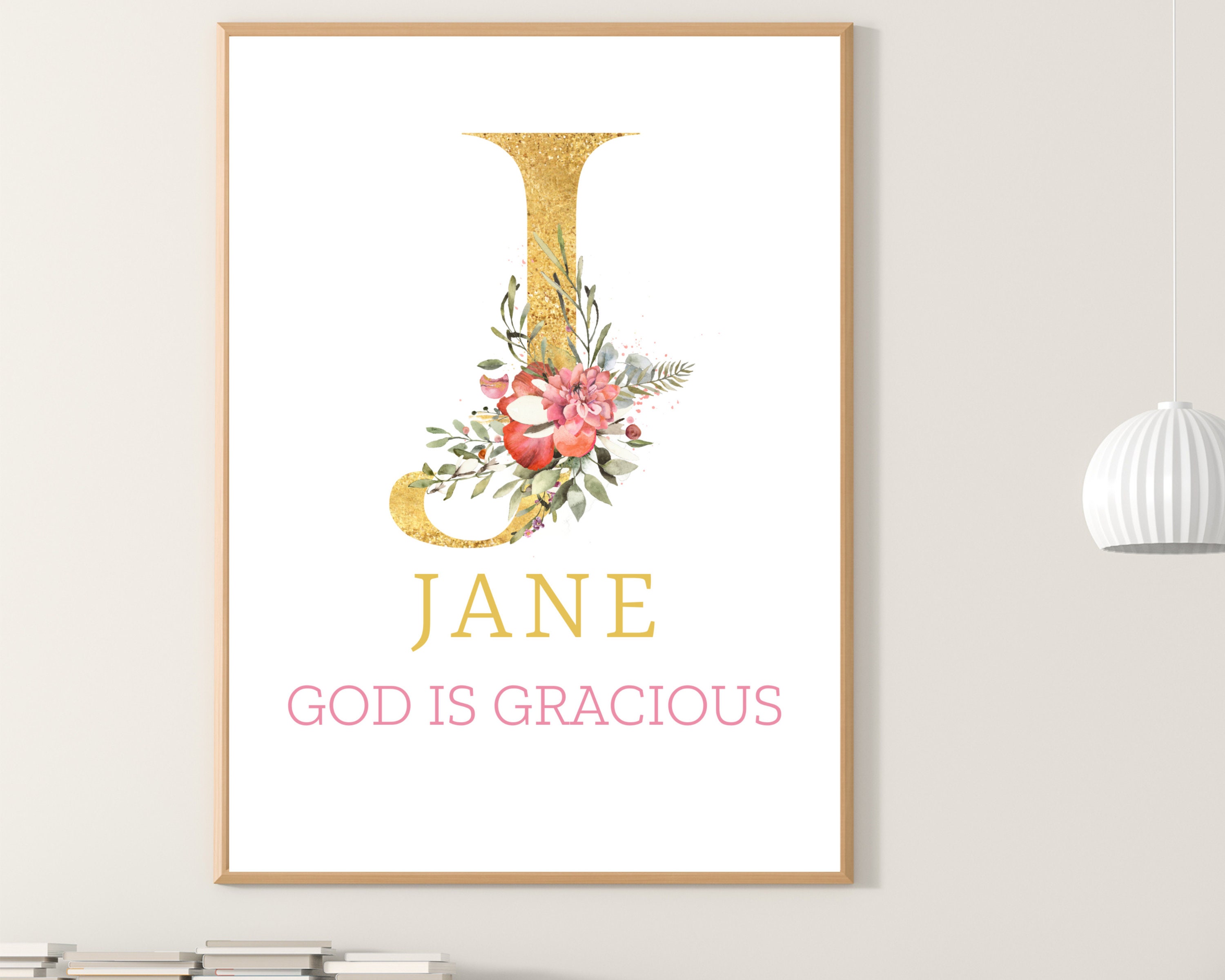 Printable Baby Girl Name Sign Jane Name Meaning Printable Etsy