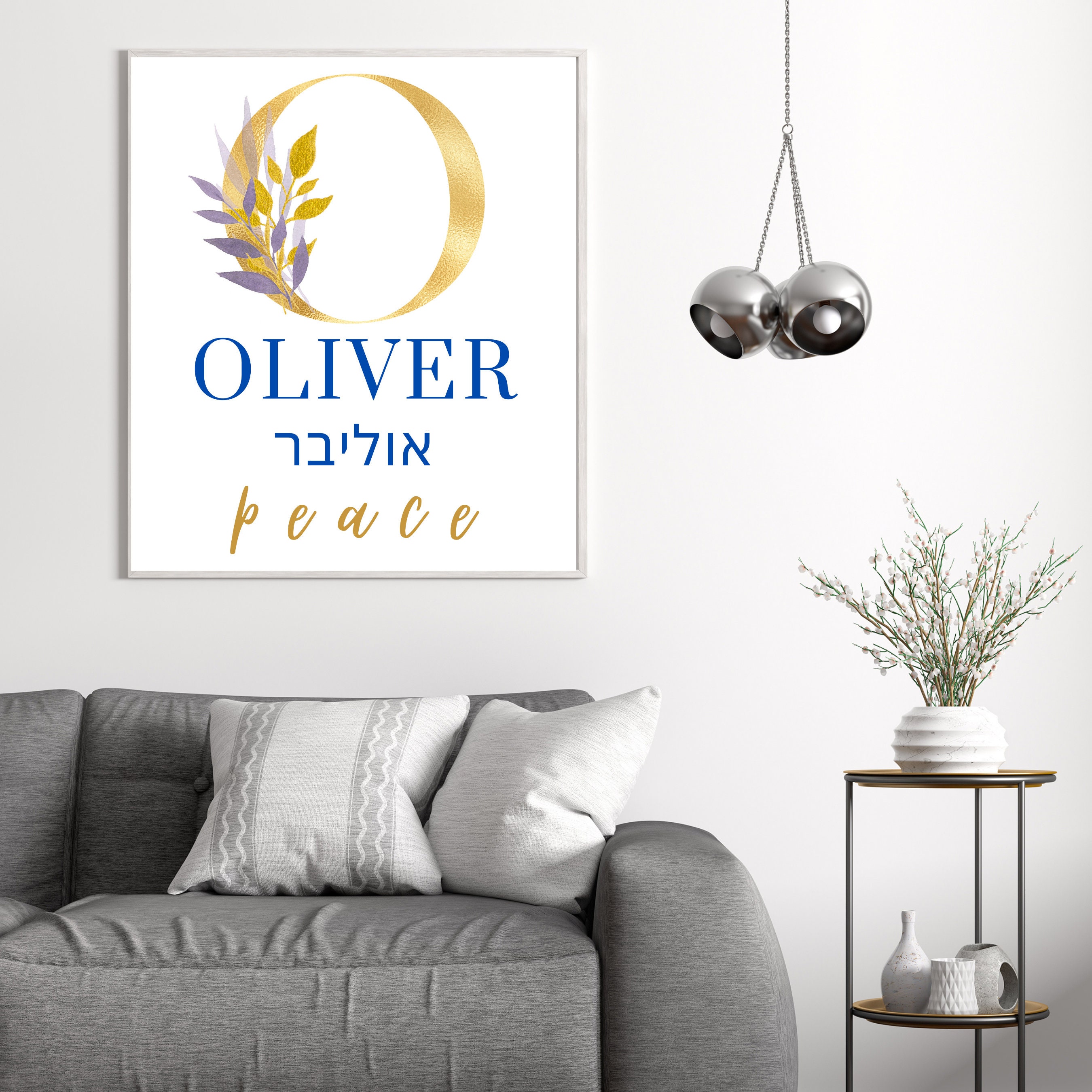 Baby Name Meaning Print Oliver Name Meaning Nursery Room Etsy