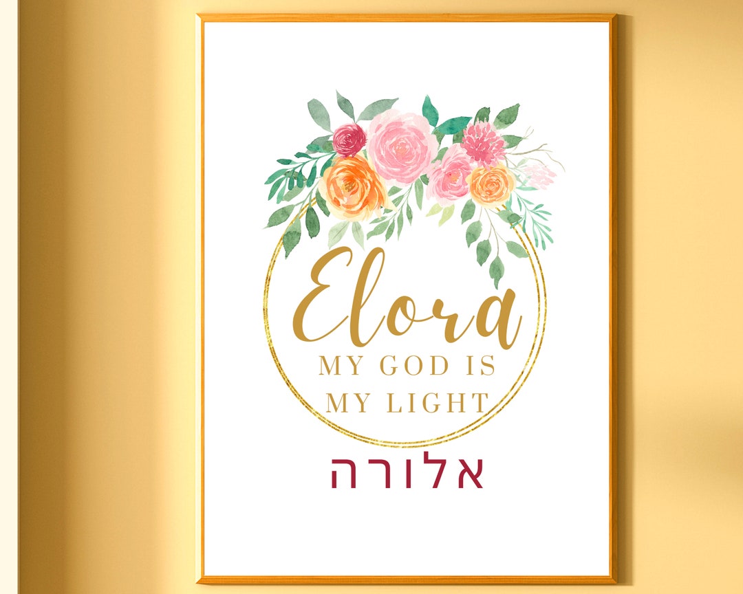 Elora Name Meaning Wall Art Printable Custom Name Meaning - Etsy UK