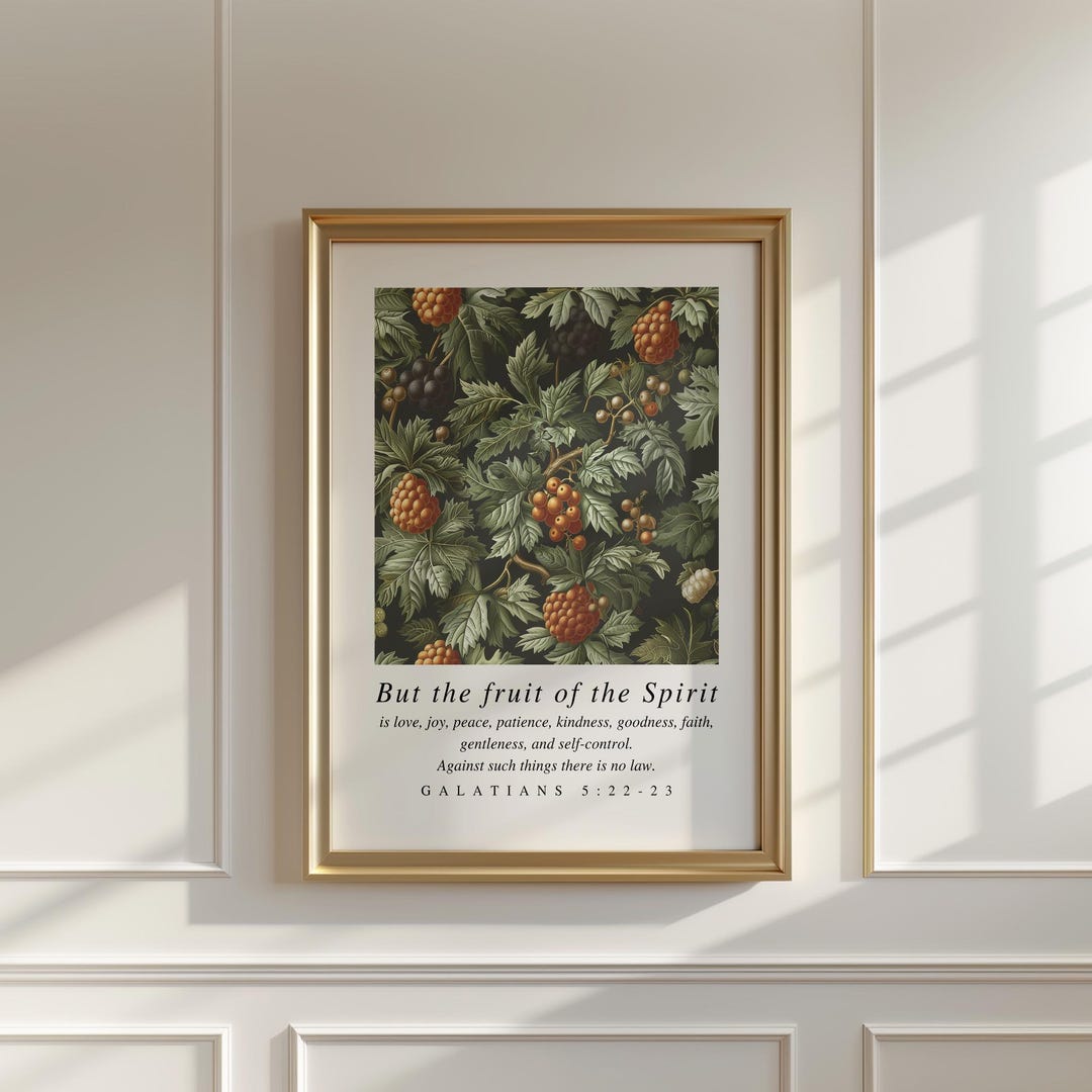 Fruit of the Spirit Vintage Scripture Art Print (digital Download) - Etsy