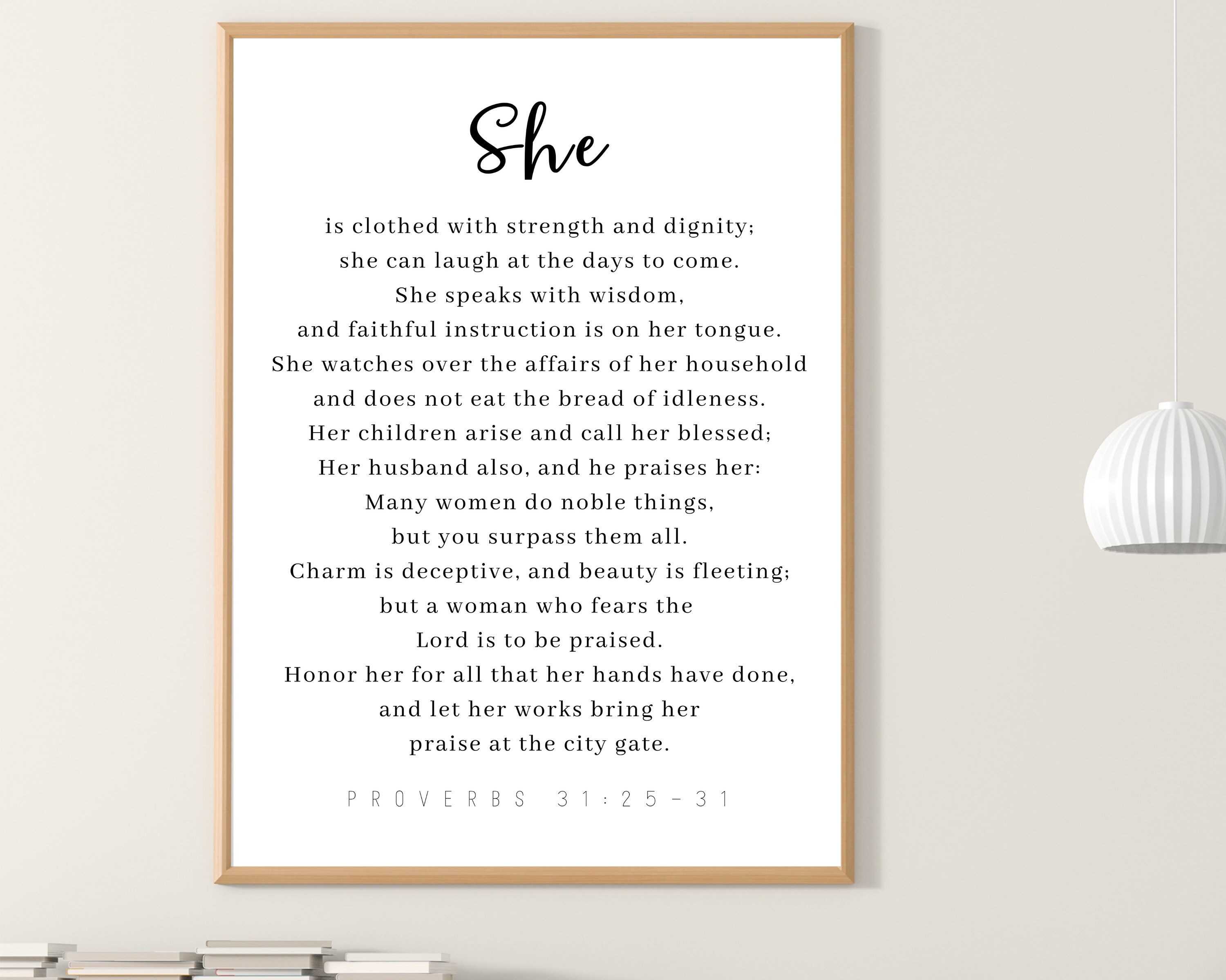 Proverbs 31 2531 Wall Art Printable Christian Mothers