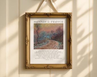Hannah's Prayer Scripture Art: Vintage Bible Verse (Digital Download)