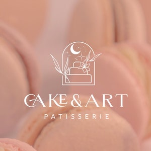 Logotipo de confeitaria, logotipo de bolo, logotipo de pastelaria, design de logotipo de padaria, logotipo de cupcake, logotipo de sobremesa, logotipo minimalista, logotipo moderno, confeitaria