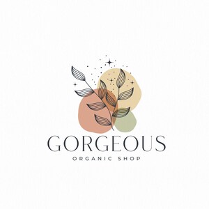 Organic Skincare Logo, Leaf Logo, Boutique Logo Design, Feminine Logo, Coaching Logo Design, Beauty Logo Design
