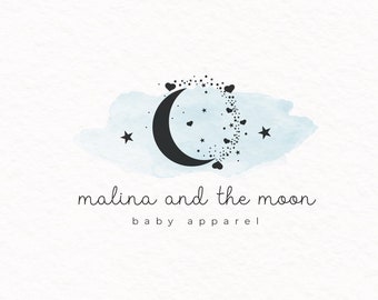 Baby Boutique Logo | Baby Apparel Logo | Moon Logo Design | Kids Apparel Logo | Boutique Logo Design