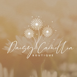 Logo margherita, logo camomilla, design del logo del fiore, logo della boutique dei fiori, design del logo della bellezza, design del logo floreale, design del logo del fiorista