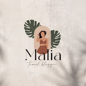 Woman Logo, Goddess logo, Illustrated Woman Logo, Beauty Face Logo, Makeup Face logo, Premade  Logo Design, Fashion Logo, Woman Illustration