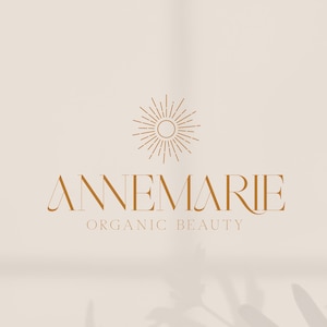 Sun Logo, Life Coach logo, Boho Sunburst Logo, Sun rays logo, Counseling logo, Spiritual Logo, Boho Moon Logo Design, Luxury Logo