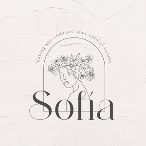 Woman Logo, Goddess logo, Line Art Woman Logo, Beauty Face Logo, Makeup Face logo, Premade  Logo Design, Fashion Logo, Feminine Line Logo
