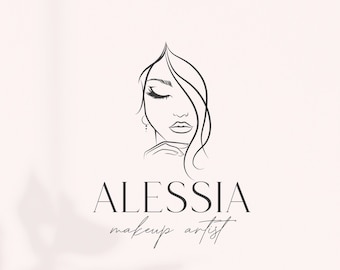 Woman Logo, Hair Stylist, Goddess logo, Makeup artist, Line Art Woman Logo, Beauty Face Logo, Makeup Face logo, Fashion Logo, Feminine Logo