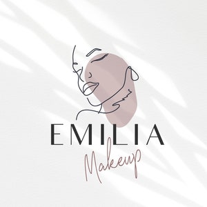 Woman Logo, Goddess logo, Line Art Woman Logo, Beauty Face Logo, Makeup Face logo, Premade  Logo Design, Fashion Logo, Feminine Line Logo