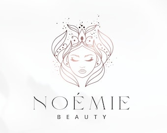 Woman Nature Logo, Goddess logo, Mermaid Logo Spiritual Logos, Face Beauty Logo, Premade Woman Logo Design, Mother Nature Logo