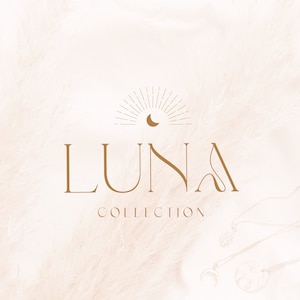 Moon Logo, Life Coach logo, Luna Logo, Counseling logo, Spiritual Logo, Boho Moon Logo Design, Moon and Stars Logo, Luxury Logo