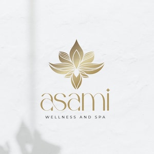 Lotus Logo, Yoga Logo, Mandala Logo Design, Bohemian Logo, Wellness Logo, Flower Logo, Boho Logo, Gold Logo, Beauty Logo