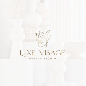 Minimalistic Beauty Studio Logo, Woman Logo, Line Art Logo, Beauty Face Logo, Makeup Face logo, Fashion Logo, Feminine Logo | Premade Logo
